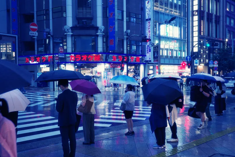 Tokyo sous la pluie